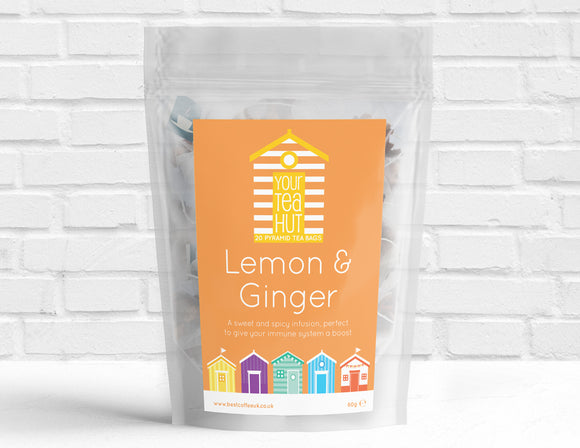 Your Tea Hut Pyramid Tea bags Lemon & Ginger Best Coffee UK